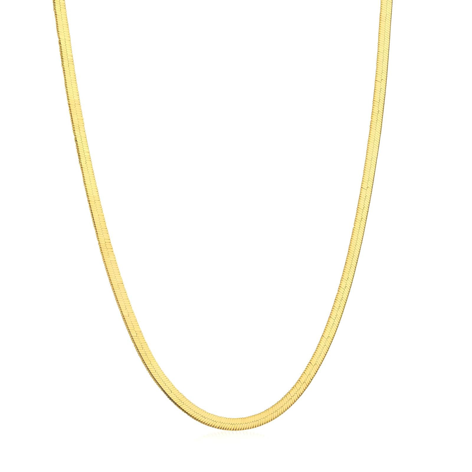 Minimalistische gouden ketting (40+5cm) in 18K verguld roestvrij staal. Waterproof en hypoallergeen. DAUW JUWELEN. Ideaal om met meerdere te combineren.
