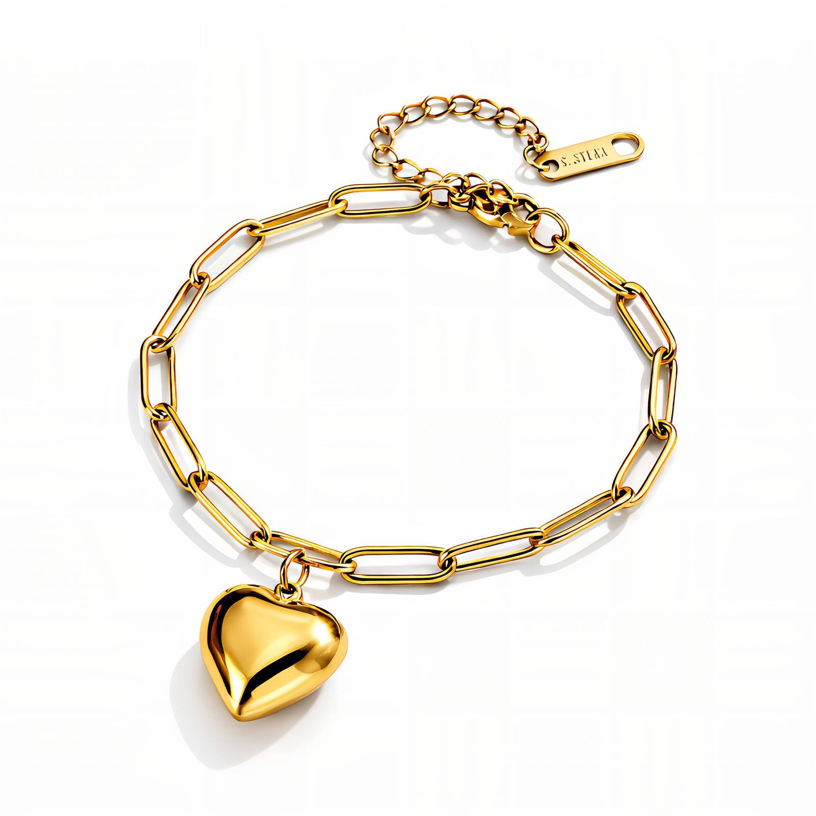 Romantische hart armband (16+5cm) in 18K verguld roestvrij staal. Waterproof en hypoallergeen. Shop bij DAUW JUWELEN.