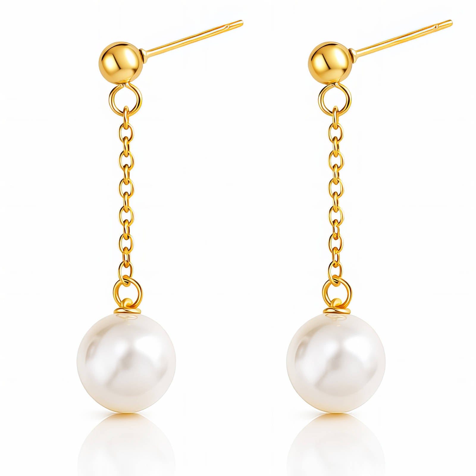 Stijlvolle stud oorbellen (3.3x1cm) in 18K verguld roestvrij staal. Waterproof en hypoallergeen. Shop bij DAUW JUWELEN.